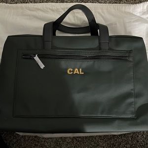 Brand New Away Everywhere Travel Bag in Dark Green w/ gold initials CAL